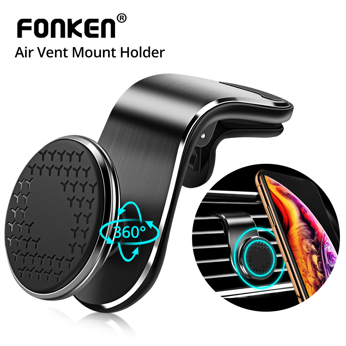 Keep your phone secure while driving with this Magnetic Car Phone Holder. Easy to install, adjustable, and compatible with most smartphones—perfect for safe, hands-free use.