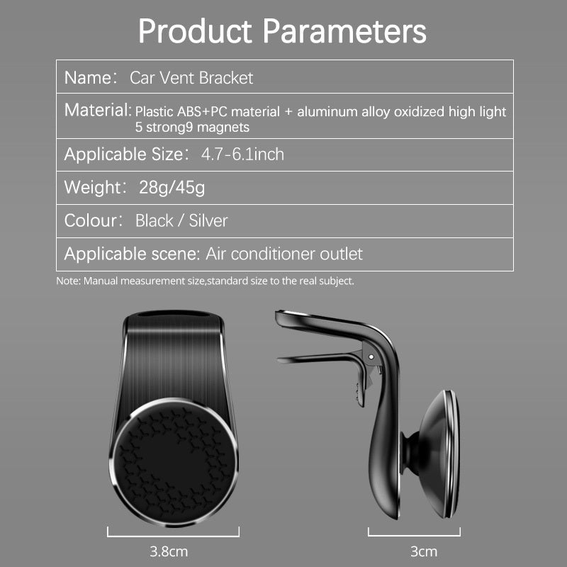 Keep your phone secure while driving with this Magnetic Car Phone Holder. Easy to install, adjustable, and compatible with most smartphones—perfect for safe, hands-free use.
