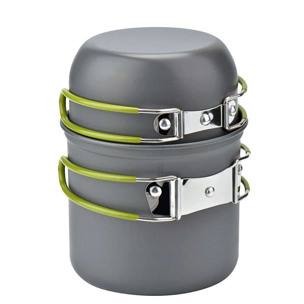 Cook anywhere with this Camping Cookware Kit Outdoor Cooking Set. Lightweight, durable, and compact, it’s perfect for hiking, picnics, BBQs, and outdoor adventures.