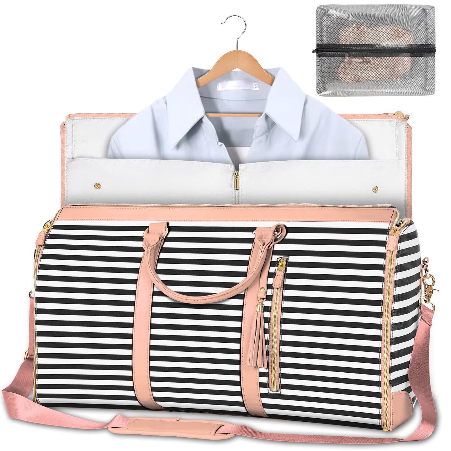 Travel in style with this Large Capacity Women’s Travel Duffle Bag. Foldable, waterproof, and perfect for clothes, trips, or weekend getaways.