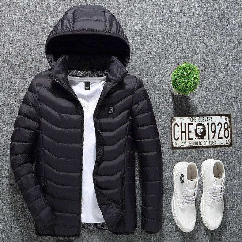 Stay warm in winter with this USB Heated Jacket. Comfortable, adjustable heating, and perfect for outdoor work, travel, or daily wear.
