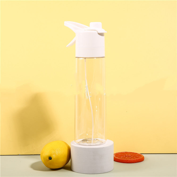 Stay refreshed on the go with this Large Capacity Spray Water Bottle. Lightweight, portable, and perfect for sports, fitness, travel, or outdoor activities.