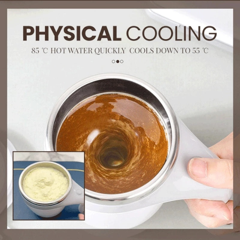 Mix drinks effortlessly with this Rechargeable Automatic Stirring Cup. Perfect for coffee, milkshakes, or tea—portable, electric, and convenient for home or office use.
