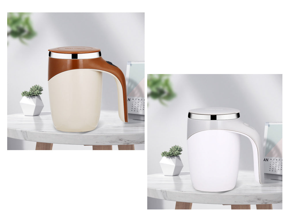 Mix drinks effortlessly with this Rechargeable Automatic Stirring Cup. Perfect for coffee, milkshakes, or tea—portable, electric, and convenient for home or office use.