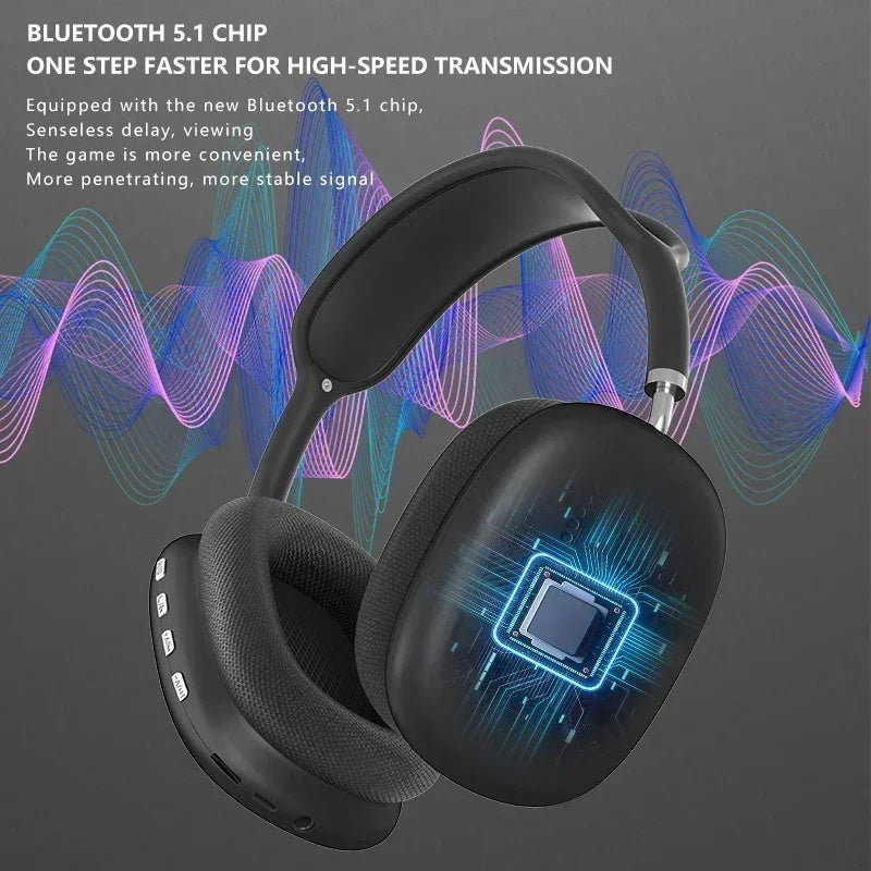 Enjoy crystal-clear sound with P9 Wireless Bluetooth Headset. Noise-cancelling, lightweight, and perfect for sports, gaming, or calls on the go.