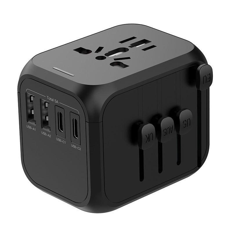 Charge all your devices safely with this Travel Charger Type-C Socket Set. Multifunctional, compact, and equipped with a self-restoring fuse—perfect for travel or daily use.