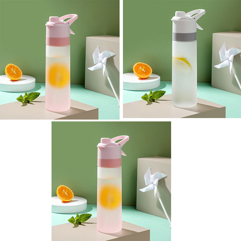 Stay refreshed on the go with this Large Capacity Spray Water Bottle. Lightweight, portable, and perfect for sports, fitness, travel, or outdoor activities.