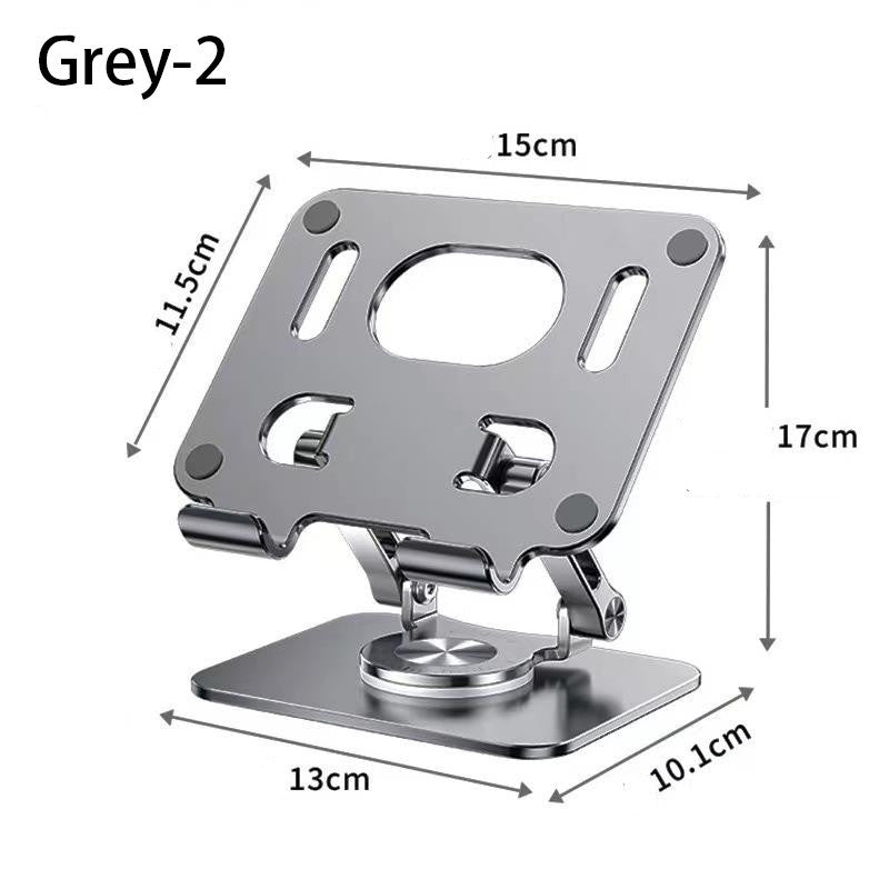 Use your device hands-free with this 360° Rotating Folding Tablet Stand. Portable, adjustable, and stable—perfect for home, office, or travel.