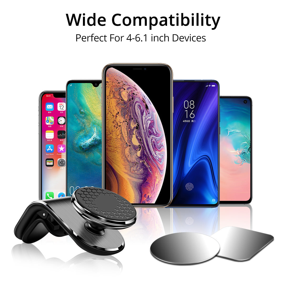 Keep your phone secure while driving with this Magnetic Car Phone Holder. Easy to install, adjustable, and compatible with most smartphones—perfect for safe, hands-free use.