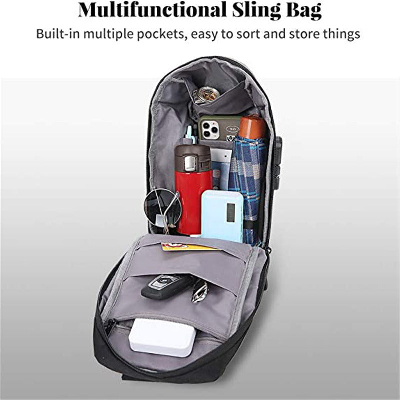 Carry essentials safely with this Waterproof Men’s Sling Bag. Stylish, durable, and perfect for daily use, travel, or outdoor activities.
