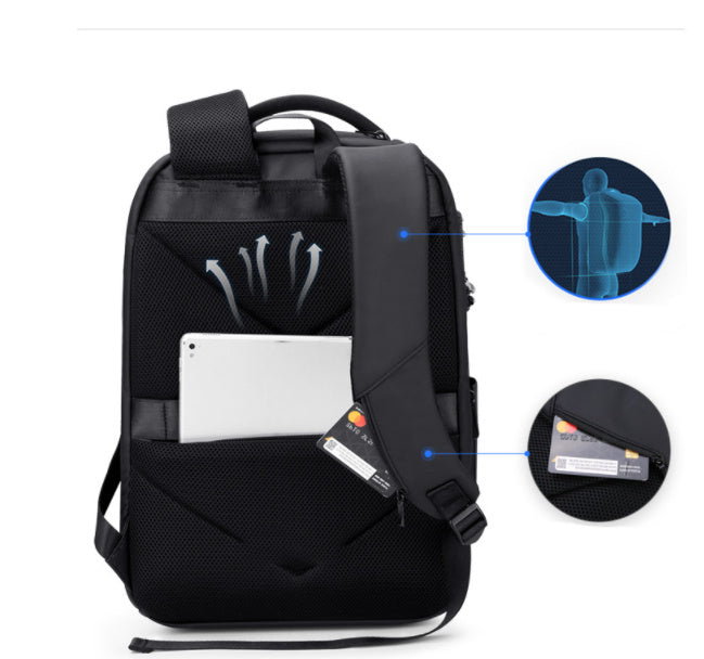 Secure your belongings in style with this Men’s Business Casual Anti-Theft Backpack. Password lock, durable, and perfect for business trips, travel, or school.