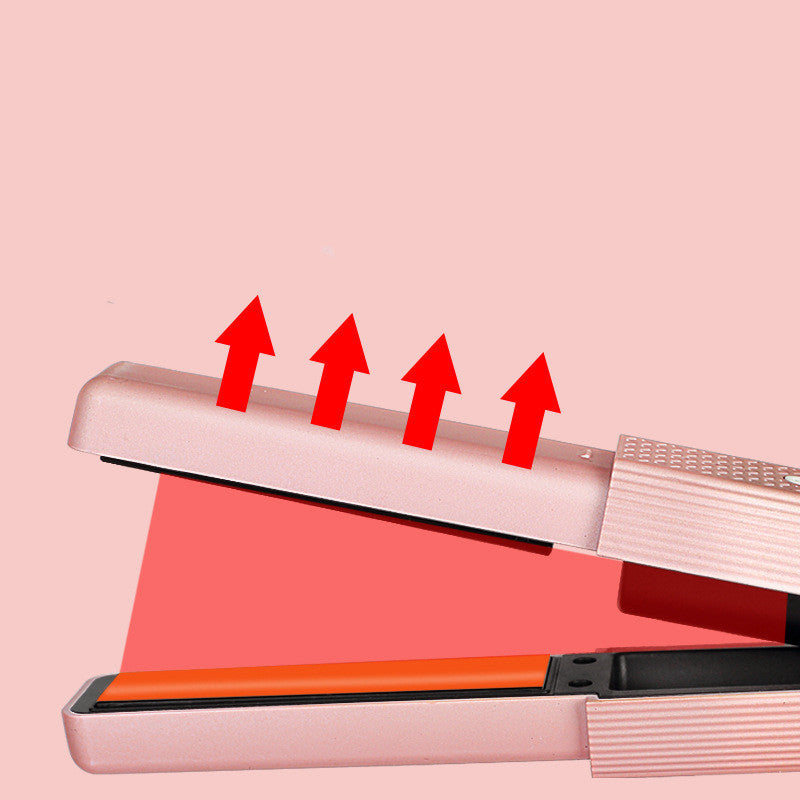 Style your hair anywhere with this Cordless USB Hair Straightener. Mini ceramic design, portable, and perfect for straightening or curling on the go.