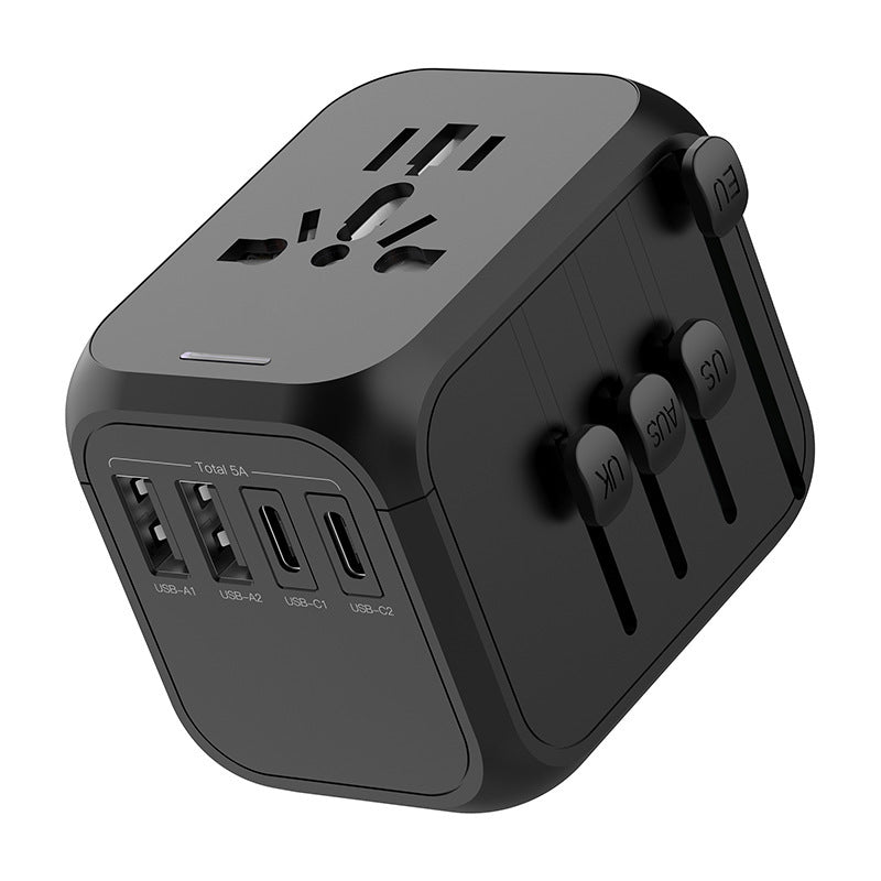 Charge all your devices safely with this Travel Charger Type-C Socket Set. Multifunctional, compact, and equipped with a self-restoring fuse—perfect for travel or daily use.