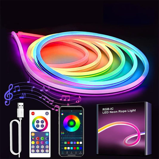Add vibrant style to any space with this Decorative Smart Neon Light Strip. Customizable, energy-efficient, and app-controlled—perfect for home, gaming, or office décor.