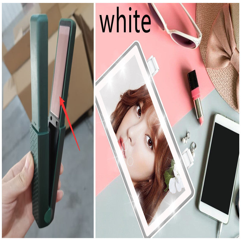 Style your hair anywhere with this Cordless USB Hair Straightener. Mini ceramic design, portable, and perfect for straightening or curling on the go.