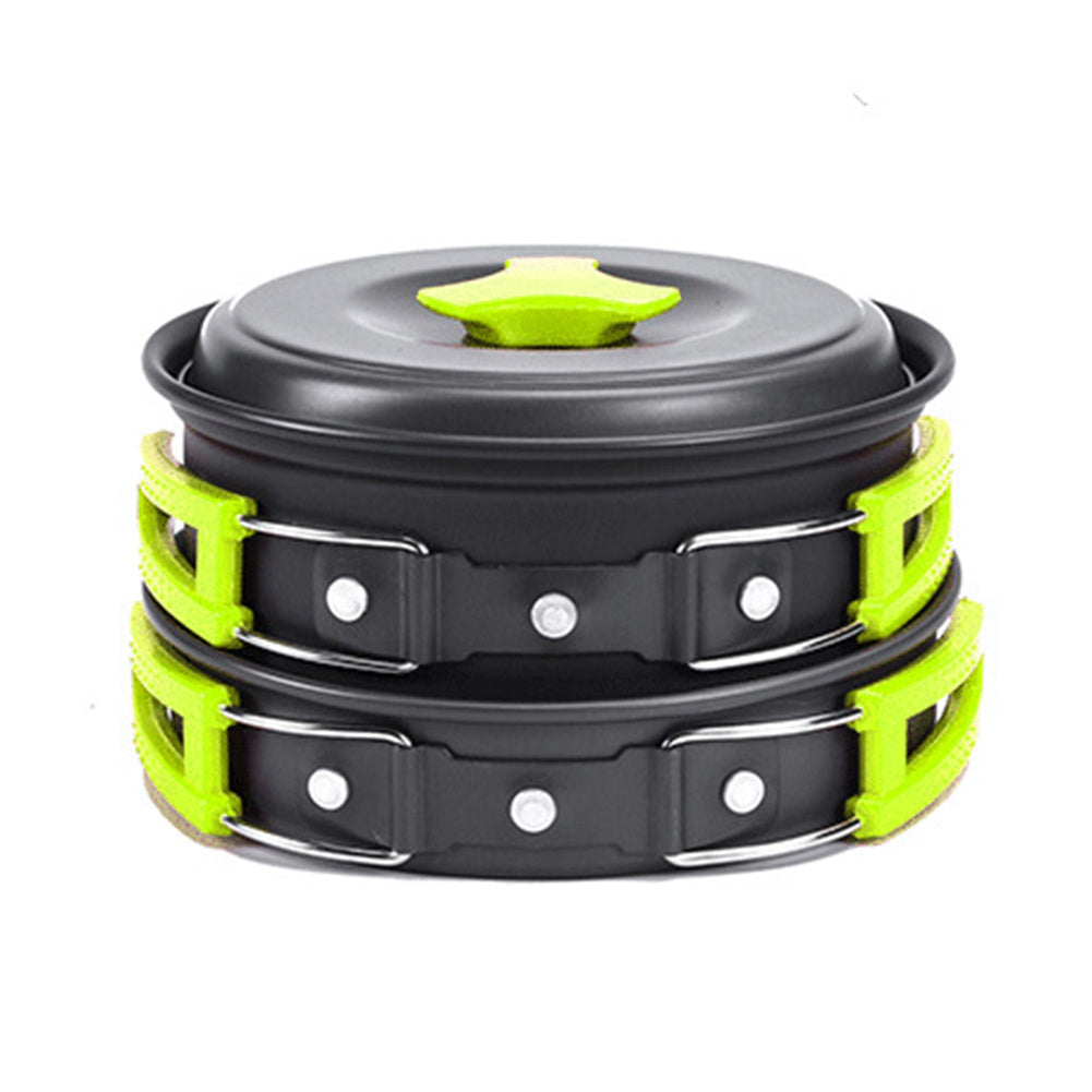 Cook anywhere with this Camping Cookware Kit Outdoor Cooking Set. Lightweight, durable, and compact, it’s perfect for hiking, picnics, BBQs, and outdoor adventures.