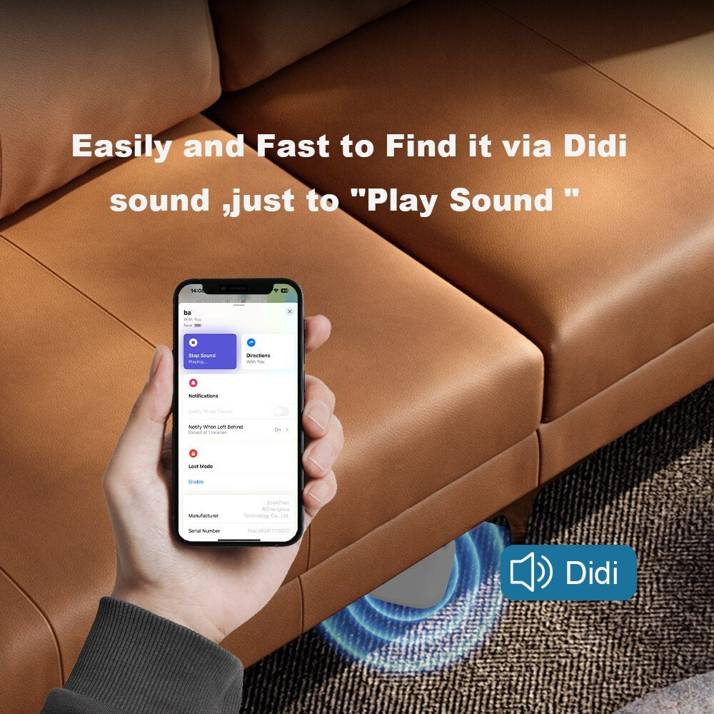 Keep track of your valuables with this Bluetooth GPS Tracker Replacement for AirTag. Portable, precise, and perfect for bags, wallets, keys, or bikes.