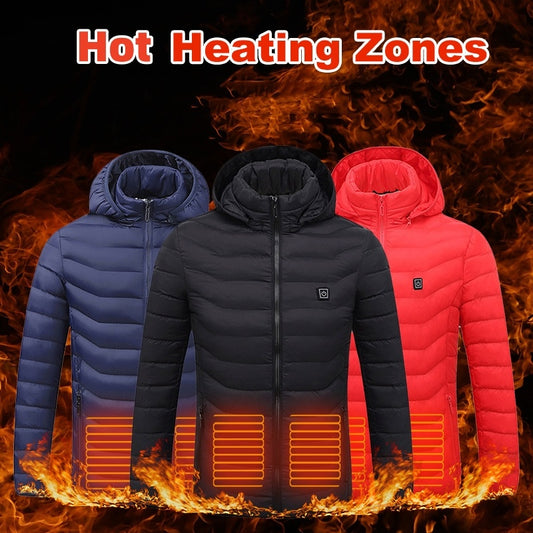 Stay warm in winter with this USB Heated Jacket. Comfortable, adjustable heating, and perfect for outdoor work, travel, or daily wear.