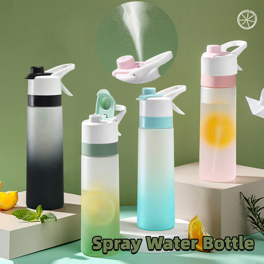 Stay refreshed on the go with this Large Capacity Spray Water Bottle. Lightweight, portable, and perfect for sports, fitness, travel, or outdoor activities.