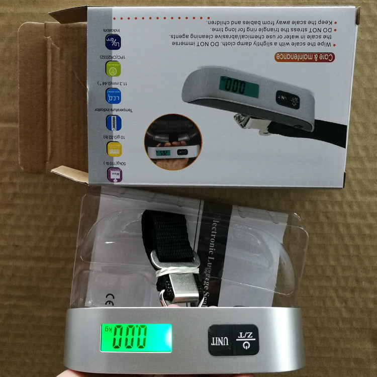 Weigh your luggage accurately with this ABS Metal Electronic Digital Hanging Scale. Portable, durable, and features an LCD display—perfect for travel or shipping.