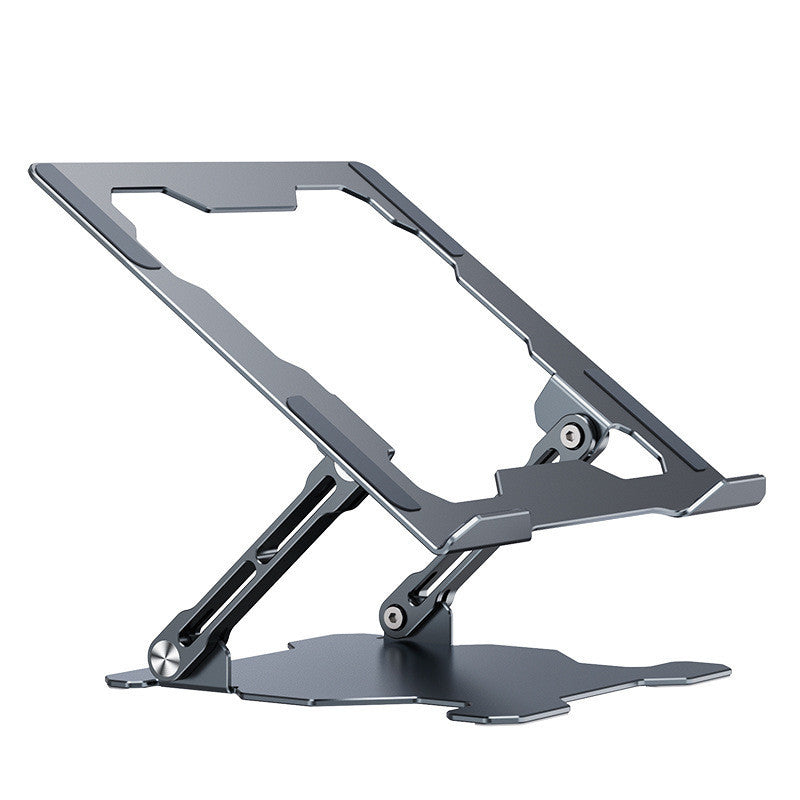 Work comfortably anywhere with this Adjustable Aluminum Alloy Laptop Stand. Portable, durable, and compatible with most laptops—perfect for home, office, or travel.