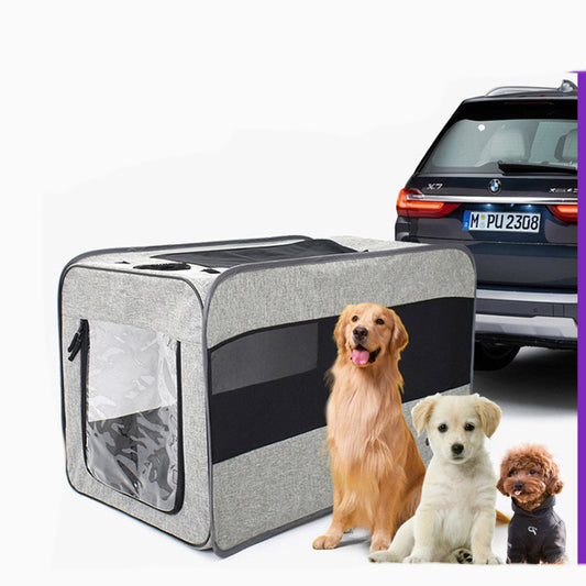 Travel safely with your pet using this Portable Foldable Pet Carrier Bag. Lightweight, durable, and secure with locking zippers—perfect for cats, small dogs, or other pets.