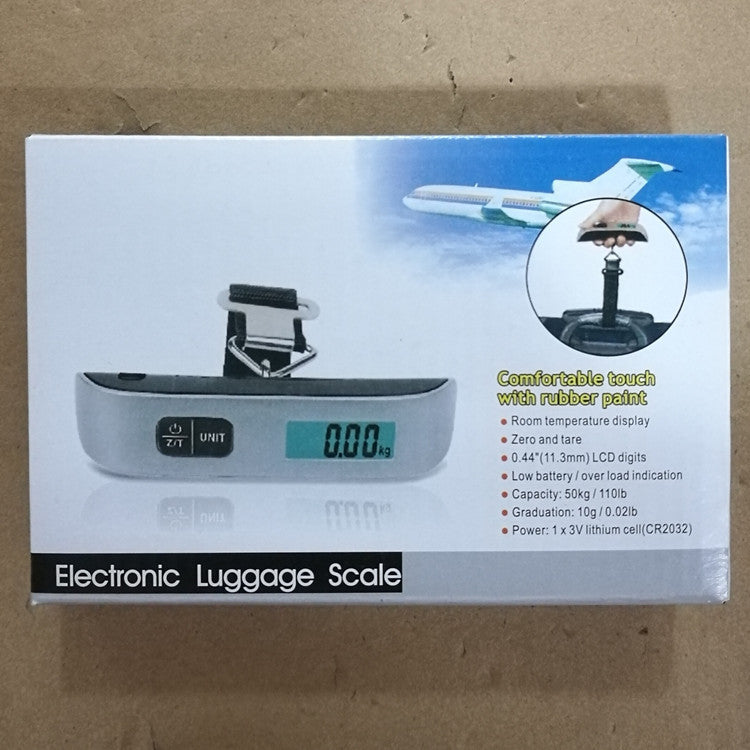 Weigh your luggage accurately with this ABS Metal Electronic Digital Hanging Scale. Portable, durable, and features an LCD display—perfect for travel or shipping.
