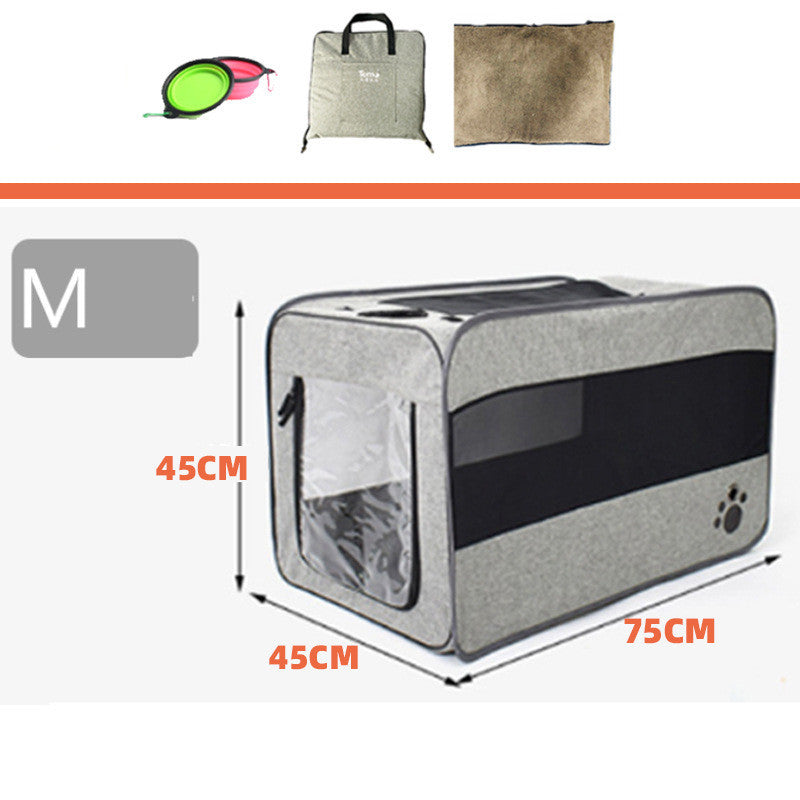 Travel safely with your pet using this Portable Foldable Pet Carrier Bag. Lightweight, durable, and secure with locking zippers—perfect for cats, small dogs, or other pets.
