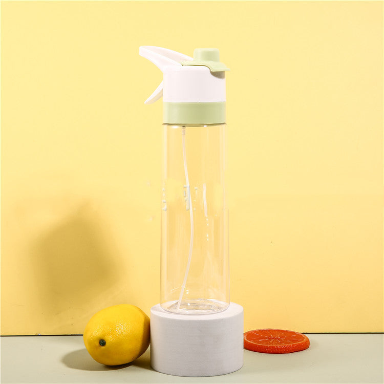 Stay refreshed on the go with this Large Capacity Spray Water Bottle. Lightweight, portable, and perfect for sports, fitness, travel, or outdoor activities.