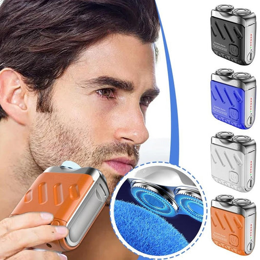 Stay groomed on the go with this Portable Dual-Ring Electric Shaver for Men. Compact, rechargeable, and featuring a double floating magnetic blade head—perfect for travel and daily use.
