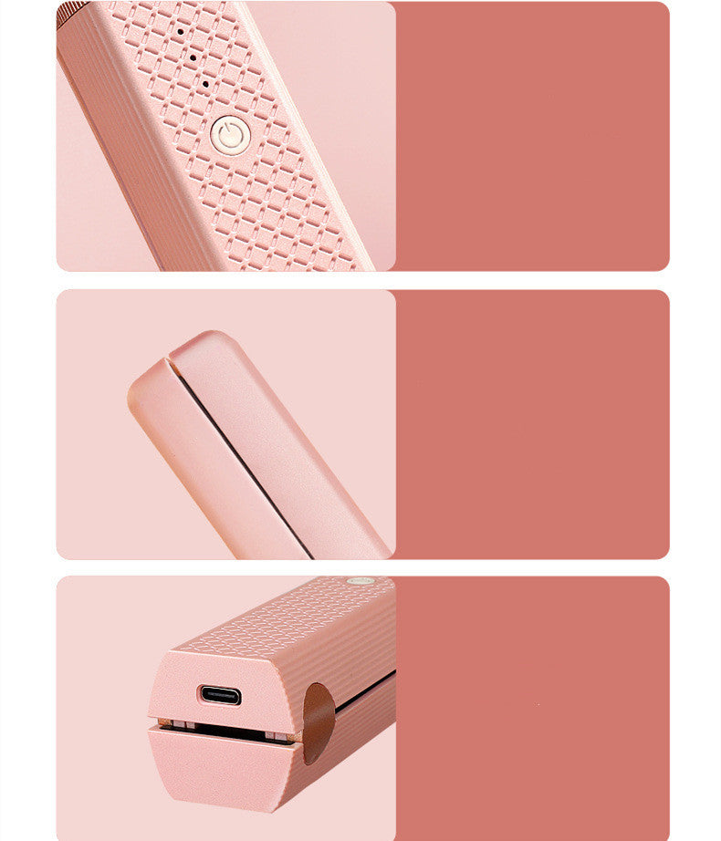 Style your hair anywhere with this Cordless USB Hair Straightener. Mini ceramic design, portable, and perfect for straightening or curling on the go.