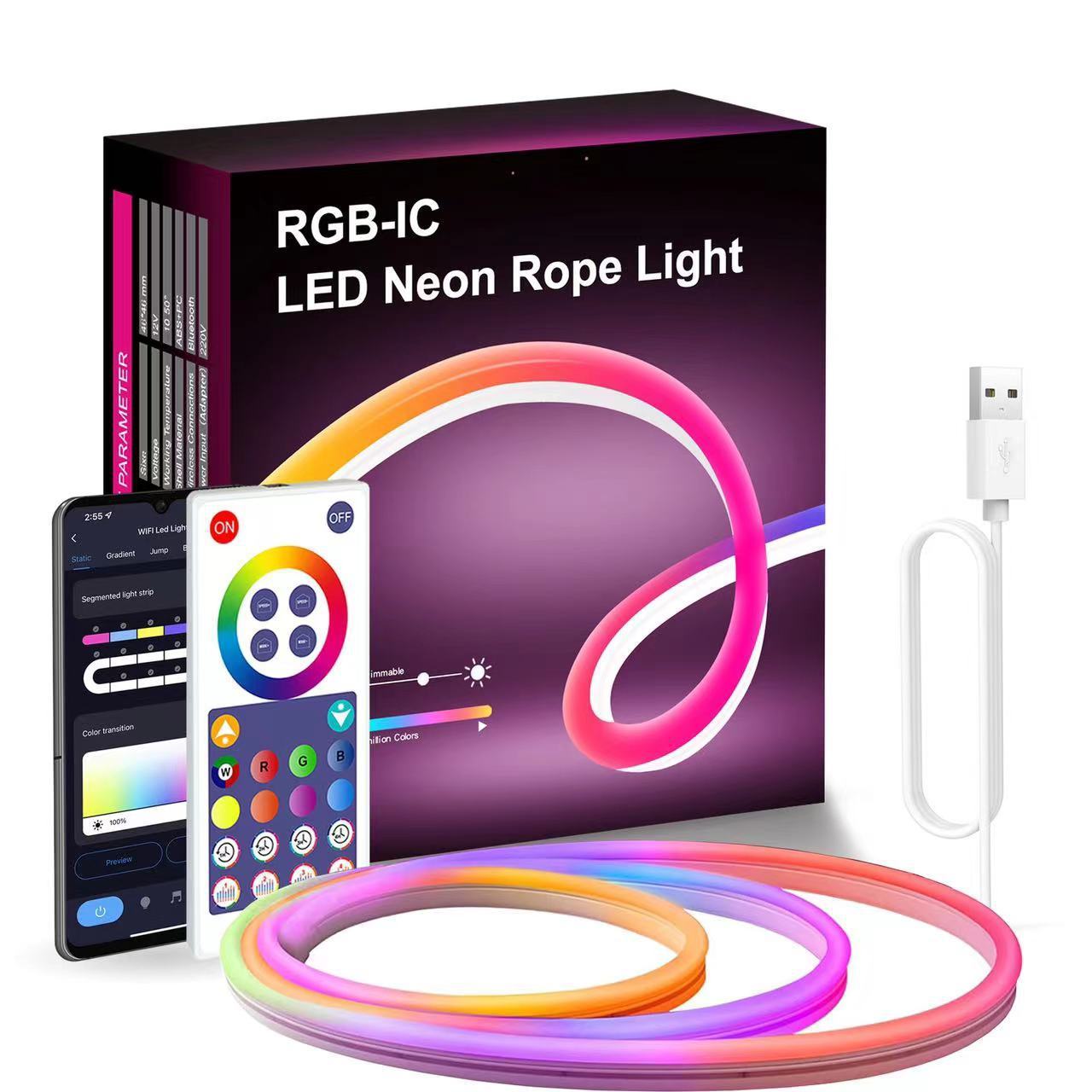 Add vibrant style to any space with this Decorative Smart Neon Light Strip. Customizable, energy-efficient, and app-controlled—perfect for home, gaming, or office décor.