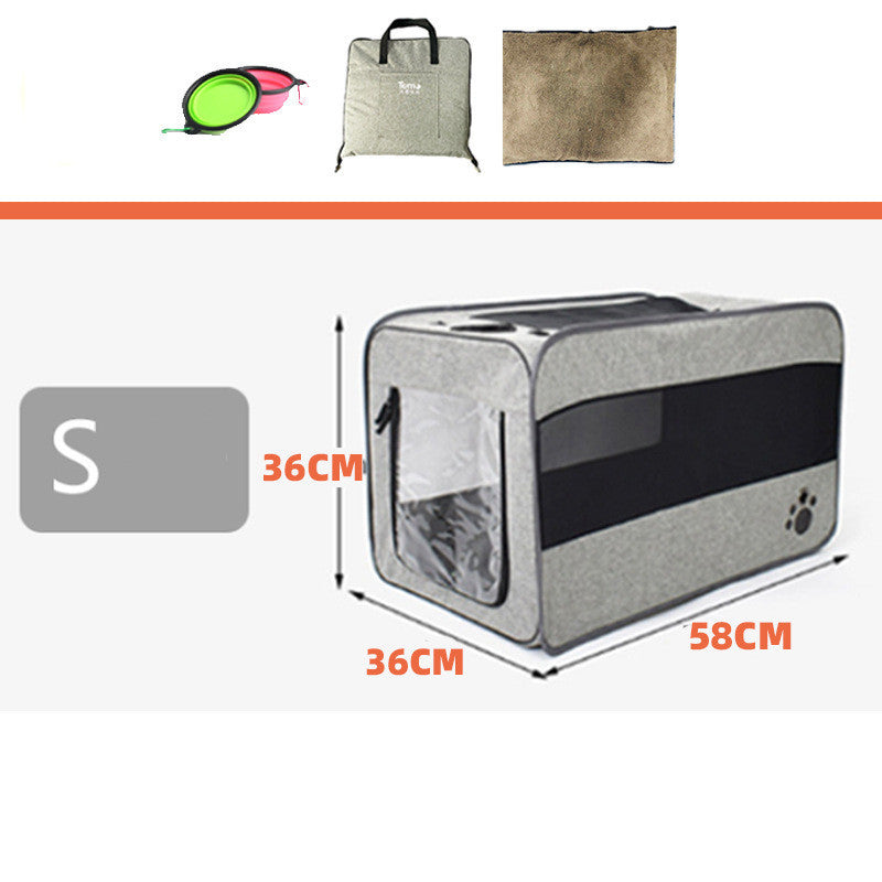 Travel safely with your pet using this Portable Foldable Pet Carrier Bag. Lightweight, durable, and secure with locking zippers—perfect for cats, small dogs, or other pets.