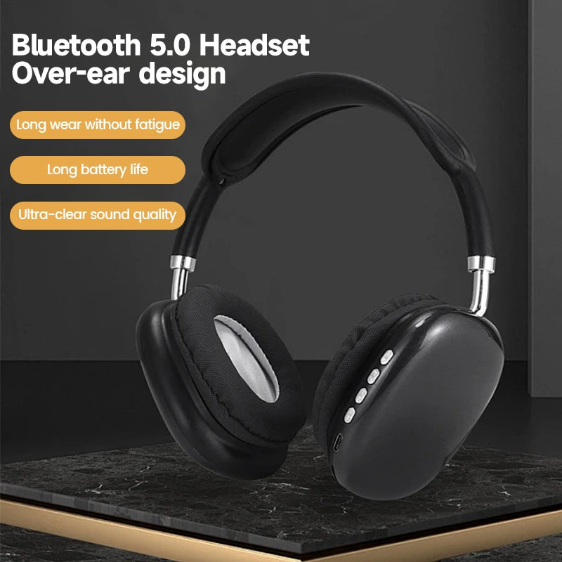 Enjoy crystal-clear sound with P9 Wireless Bluetooth Headset. Noise-cancelling, lightweight, and perfect for sports, gaming, or calls on the go.
