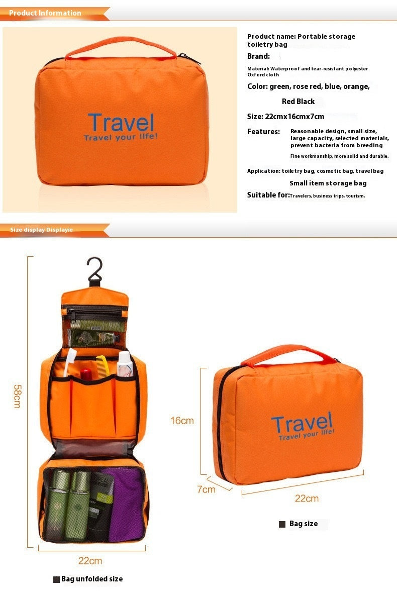 Organize your essentials on the go with this Large Capacity Travel Toiletry Bag with Hooks. Portable, spacious, and convenient—perfect for travel or daily use.